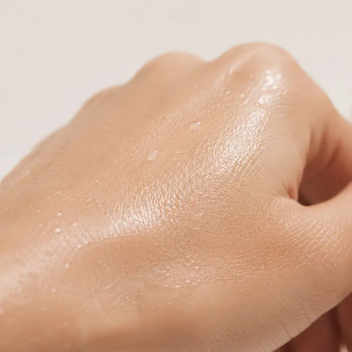 Hydratation profonde - gouttes d'eau et peau régénérée par la paraffine